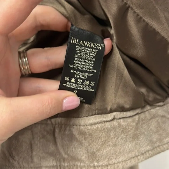 BLANKNYC brown Suede leather Moto Jacket S - Picture 5 of 6
